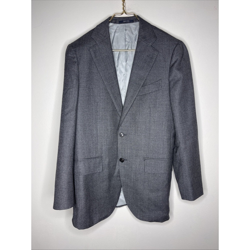 Suit Supply La Spalla E Thomas Wool & Cashmere Grey 2 Button Sportcoat Blazer 48